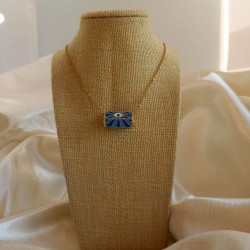 Collier Amulette - Oeil Bleu