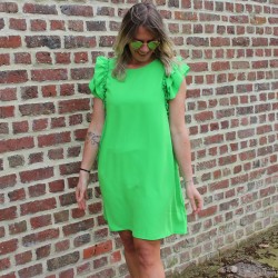 Robe Volants - Vert