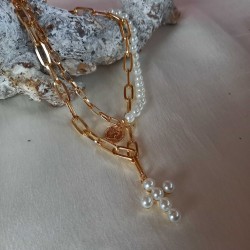 Collier - Croix & Pampille